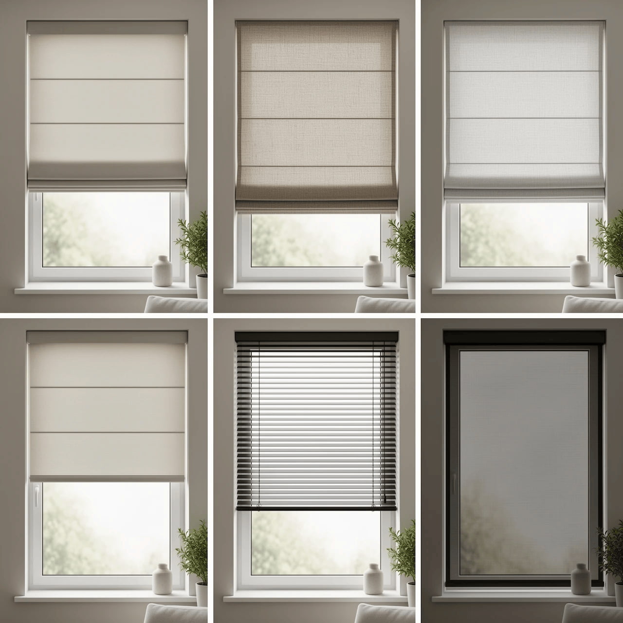 estores para diferentes tipos de luz